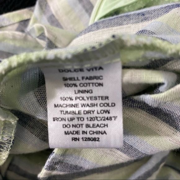 New DV By Dolce Vita Medium Dress Fit N Flare Striped Sleeveless‎ Cutout Back - Picture 10 of 10